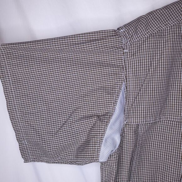 Drake Waterfowl Shirt Mens 2XL Brown Check Vented - Picture 3 of 11